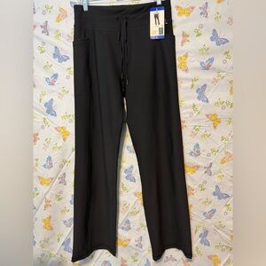 32 Degrees Cool Pull-On Pants Black Large NWT Lightweight Flare Stretch